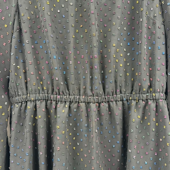 Modcloth Established Aplomb Rainbow Swiss Dot Long Sleeve Dress Size Large - Picture 7 of 12